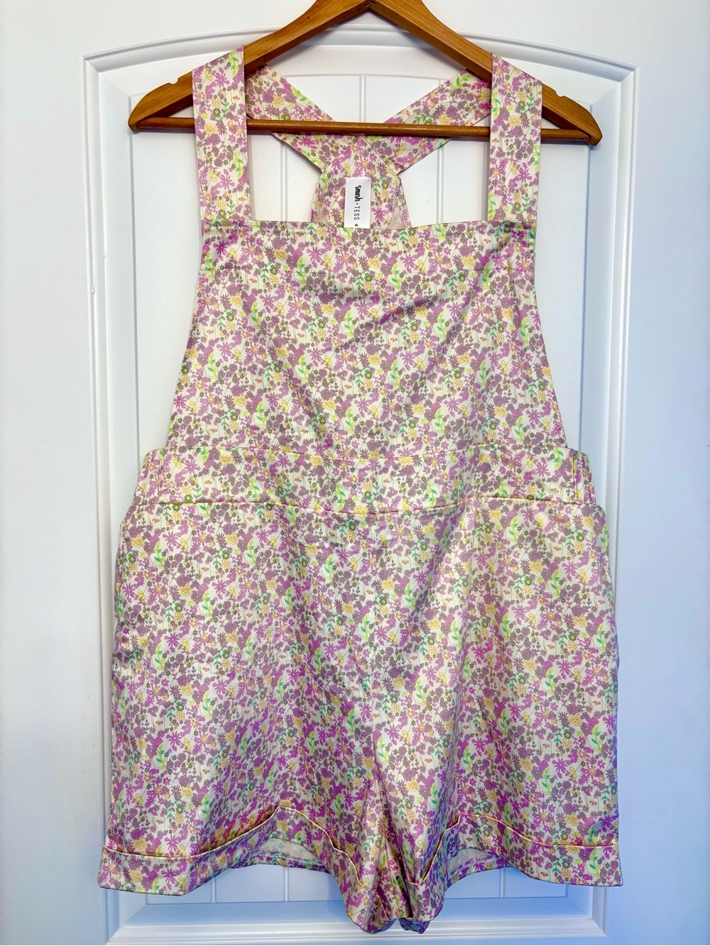 Smash + Tess Floral Overall Shorts | Size XL